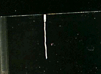 Photograph of forced crack in glass